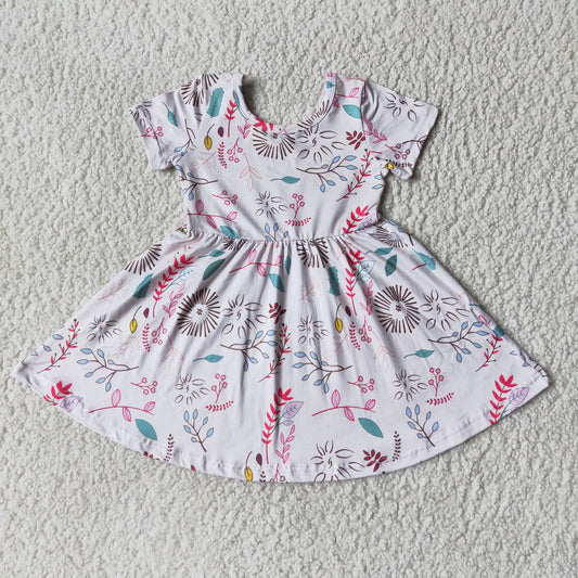 Baby girls  white floral twirl dresses