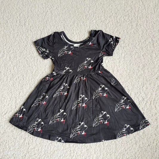 Baby girls summer black color twirl dresses