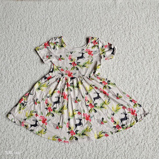 Baby girls summer cherry twirl dresses