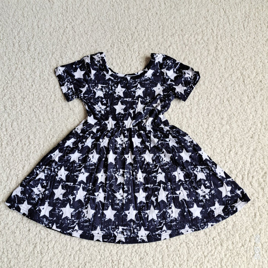 Baby girls summer navy star twirl dresses