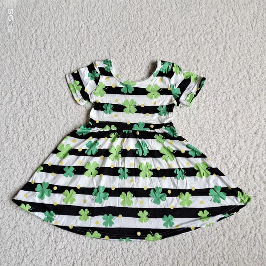 Baby girls heart quatrefoil twirl dresses