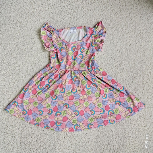 kids baby candy rainbow twirl dresses