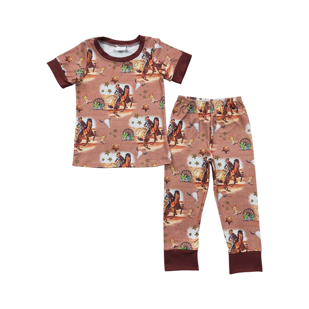 Baby Boys Wester Horse Sets Pajamas Sets