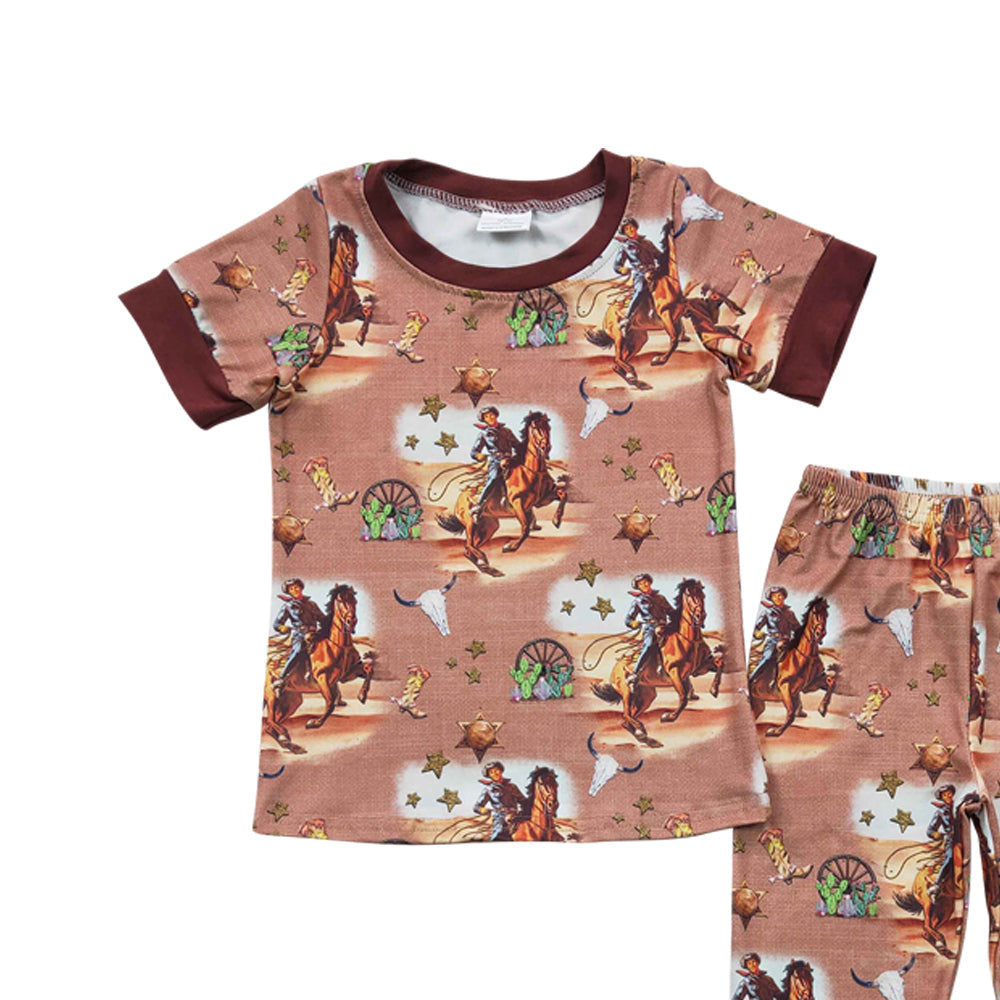 Baby Boys Wester Horse Sets Pajamas Sets