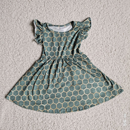 Baby girls green color twirl dresses