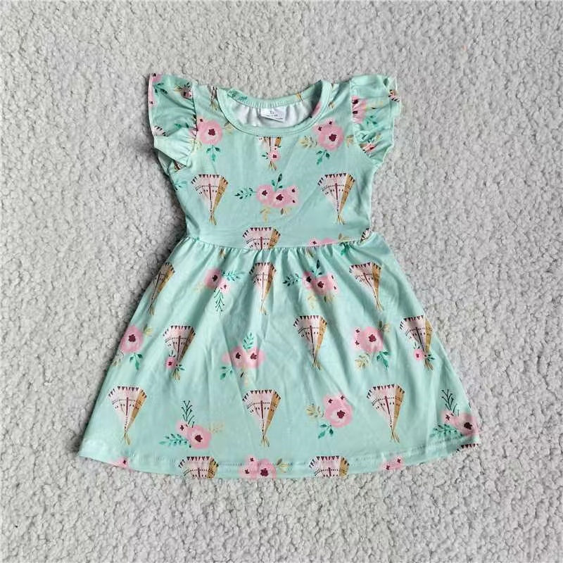 Baby girls blue teepee pearl dresses