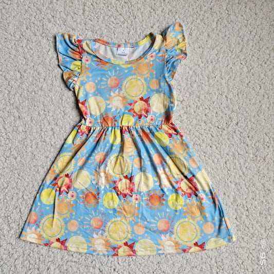 Baby girls sunflower pearl dresses