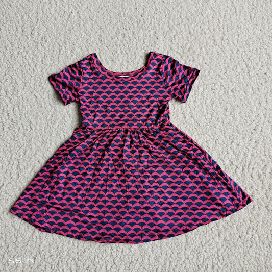 Baby girls purple short sleeve twirl dresses