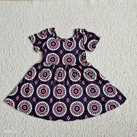 Baby girls purple circle twirl dresses