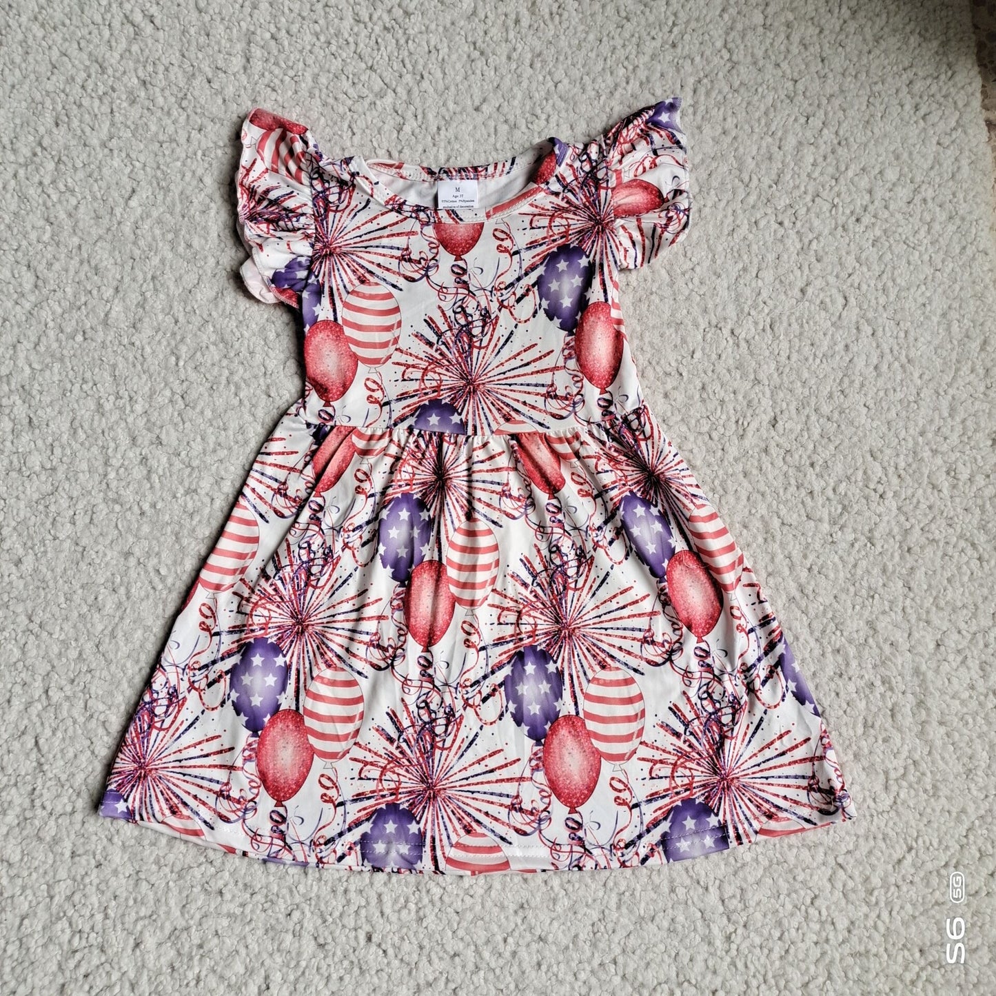 kids baby red blue pearl dresses