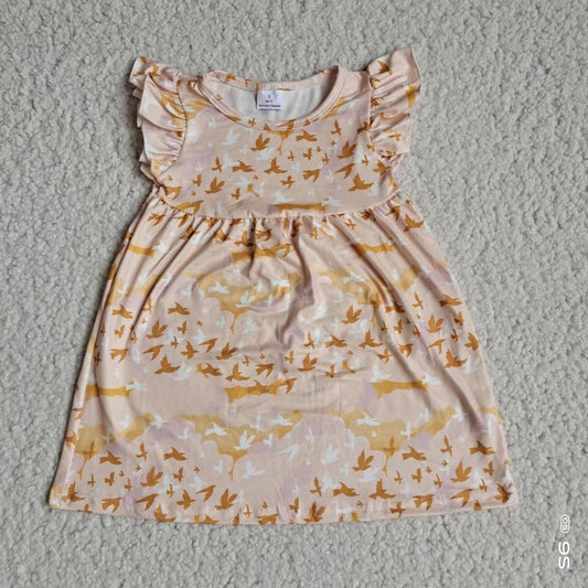 Baby girls yellow pearl dresses