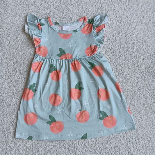 Baby girls blue peach twirl dresses