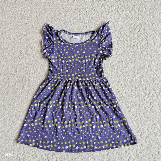 Baby girls navy star pearl dresses