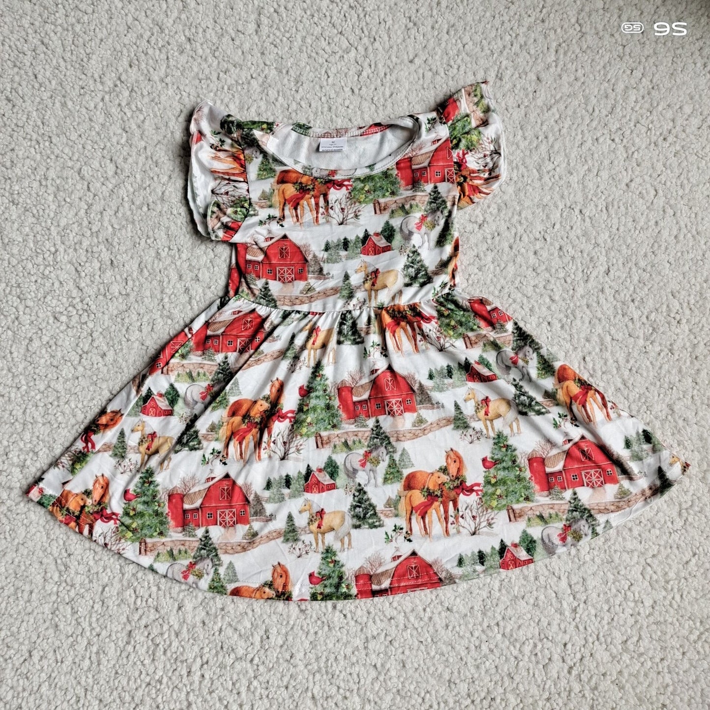 Baby girls Christmas house pearl dresses