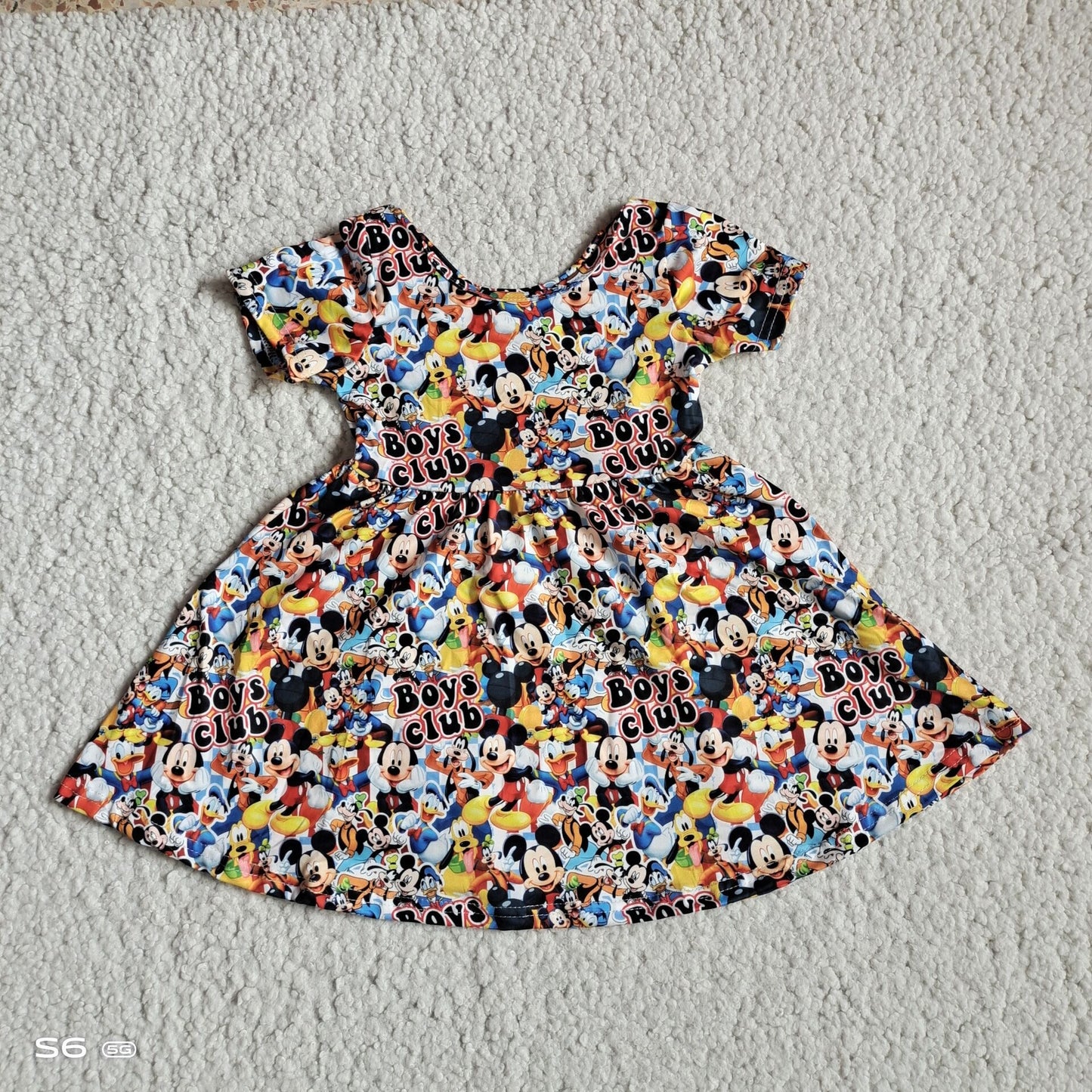 Baby girls cartoon short sleeve dresses