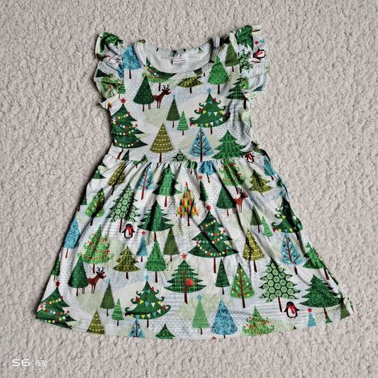 Baby girls Christmas tree pearl dresseS