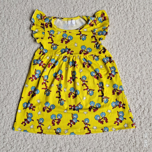 Baby girls cartoon pearl dresses