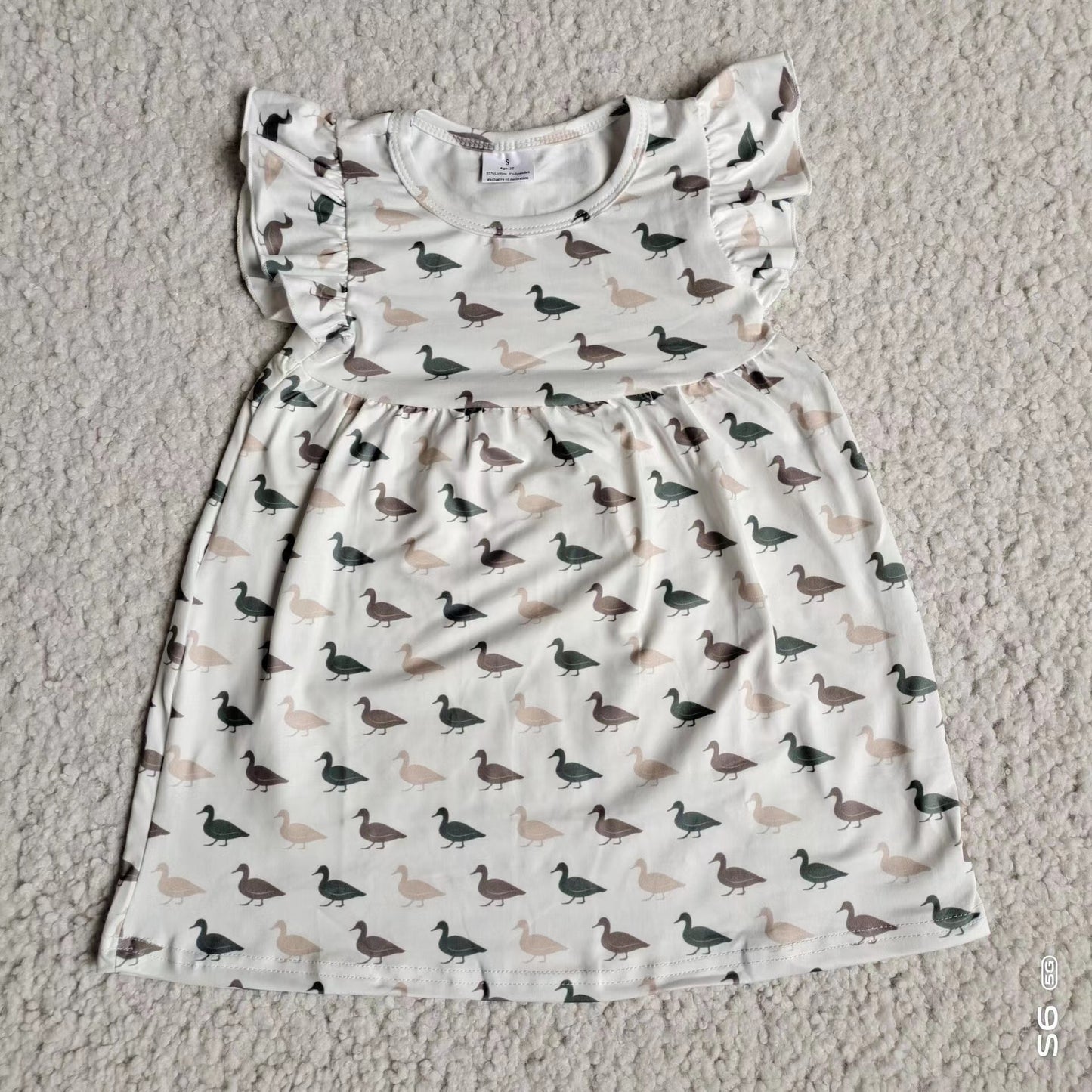 kids baby girls animal print pearl dresses