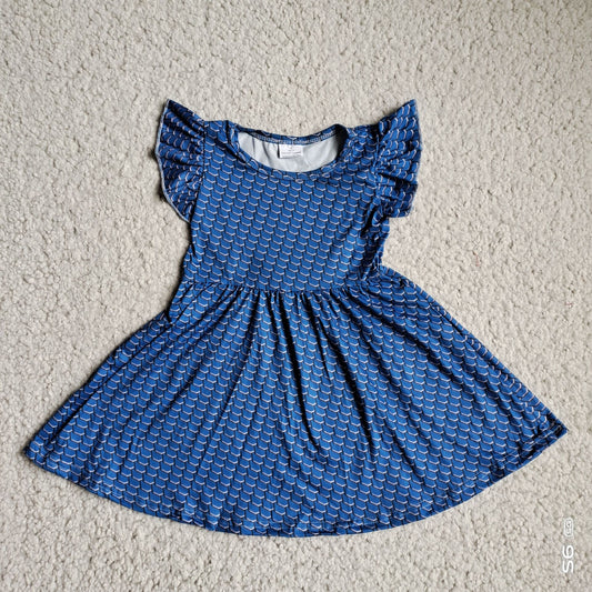 Baby girls blue color twirl dresses