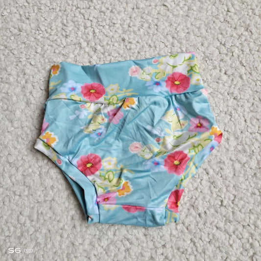 Baby Girls blue floral bummie bloomers