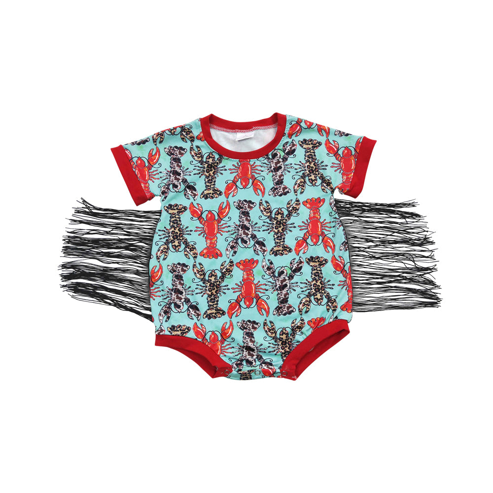 Baby Girls Lobster Tassel Rompers