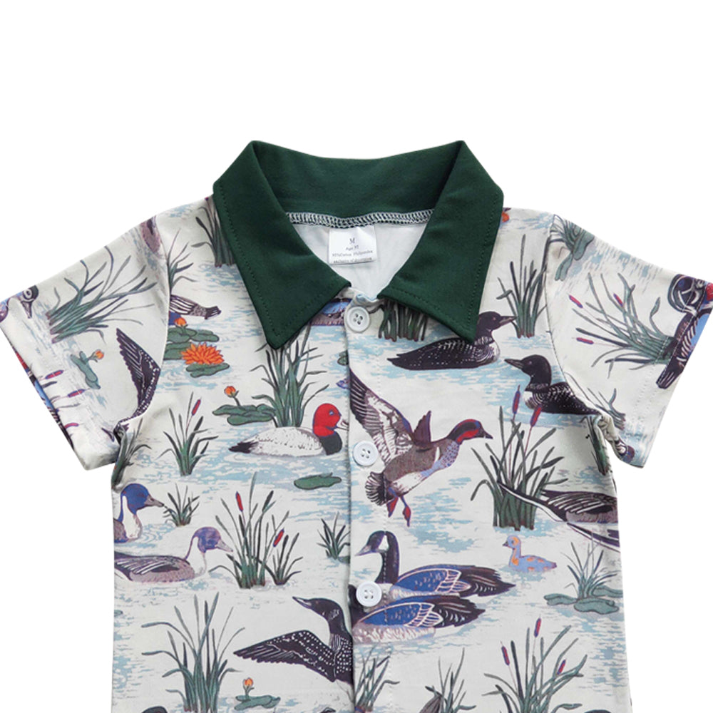 Baby Boys Duck Short Sleeve Button Up shirts