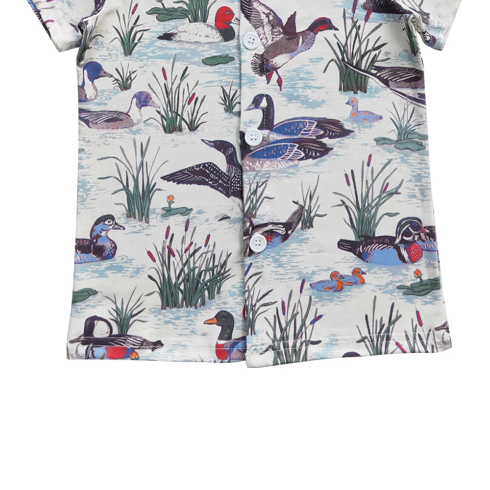 Baby Boys Duck Short Sleeve Button Up shirts