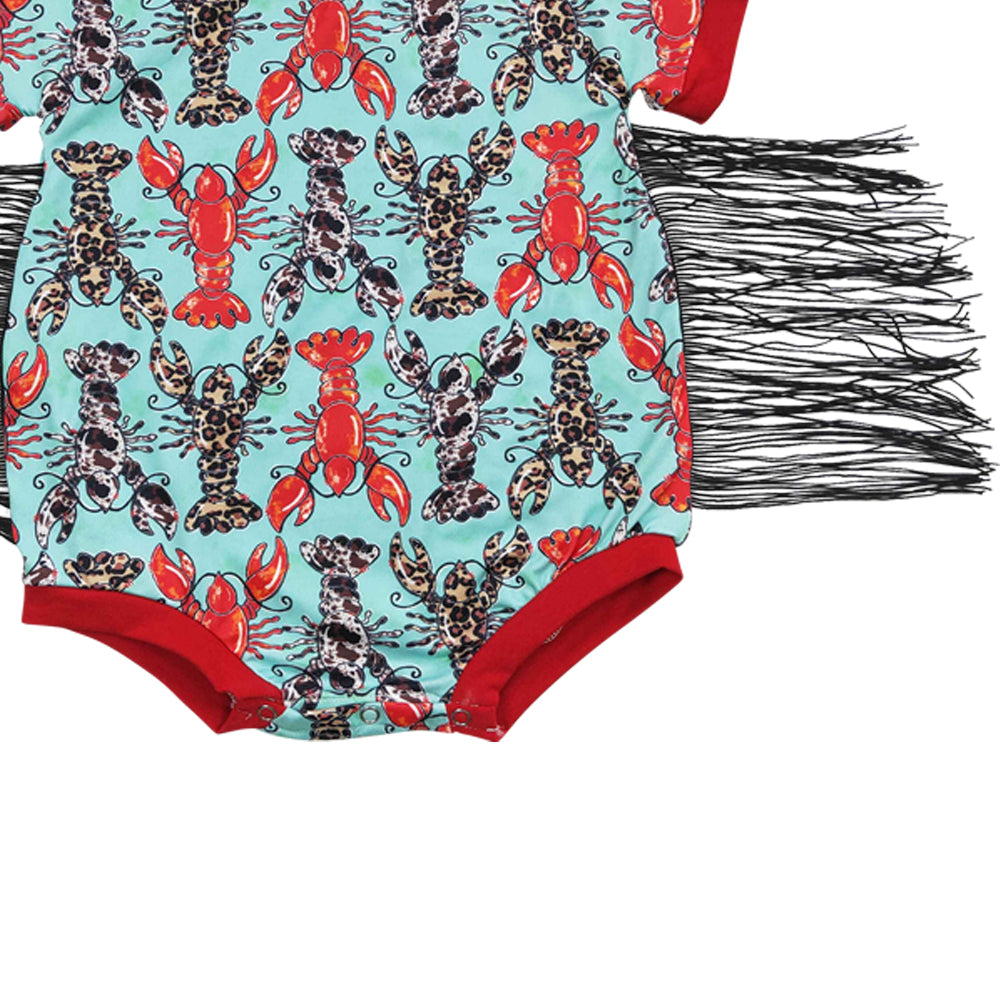 Baby Girls Lobster Tassel Rompers