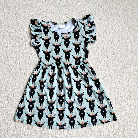 Baby girls cow pearl dresses