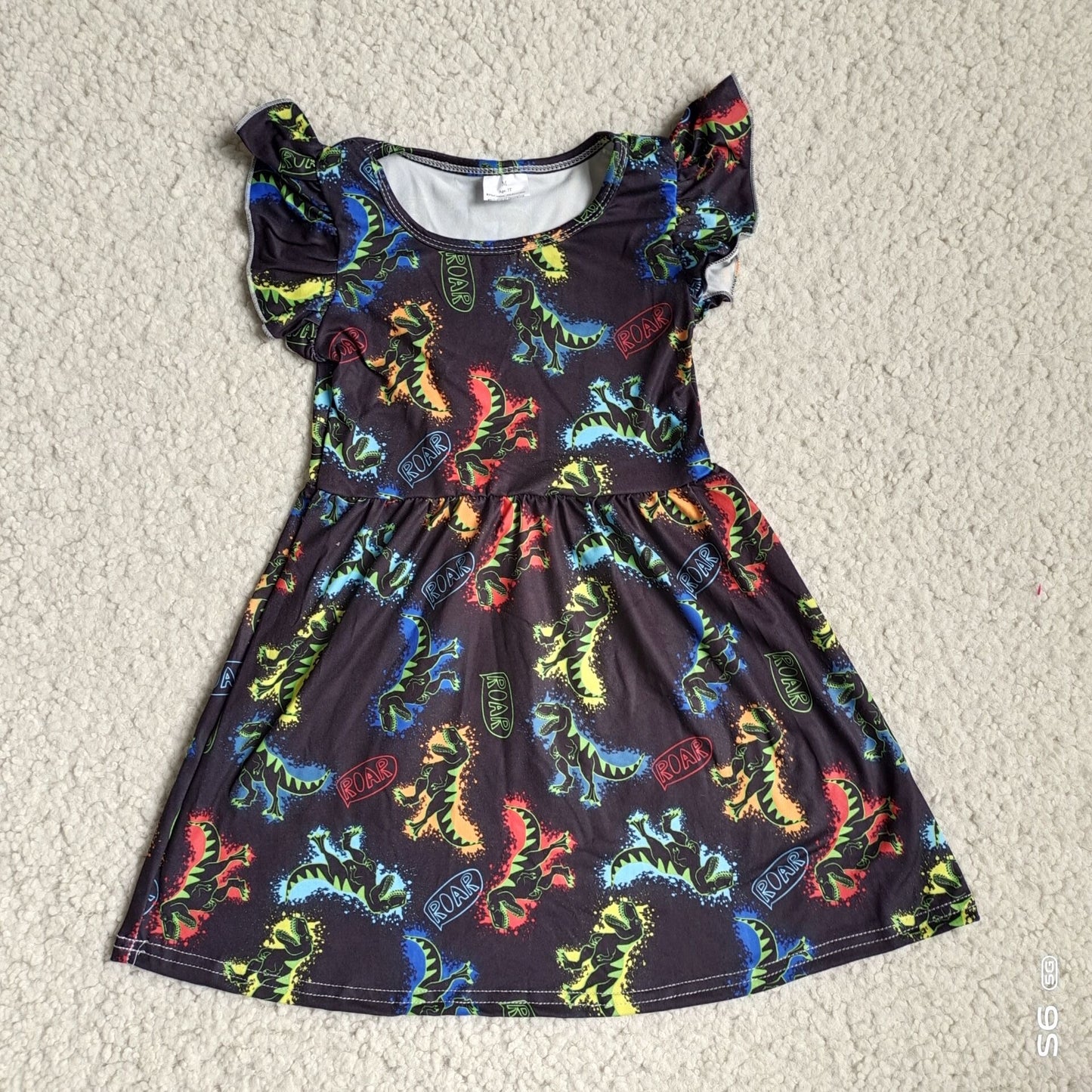 Baby girls dinosaur pearl dresses