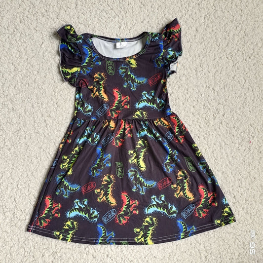 Baby girls dinosaur pearl dresses