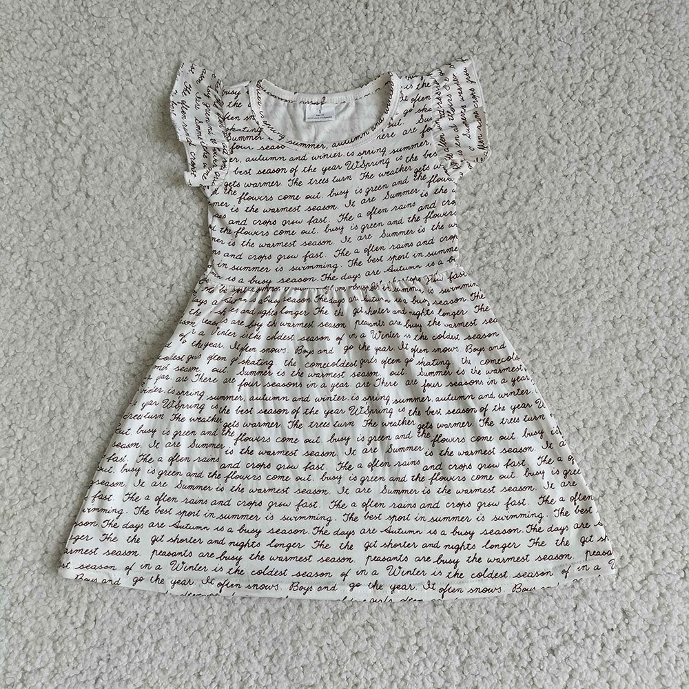 Baby girls words pearl dresses