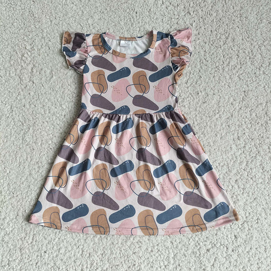 Baby girls pink shape pearl dresses