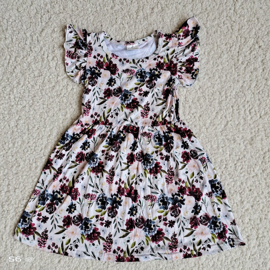 Baby girls dark red pearl dresses