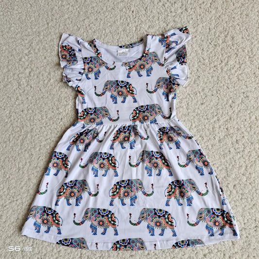 Baby girls elephant pearl dresses