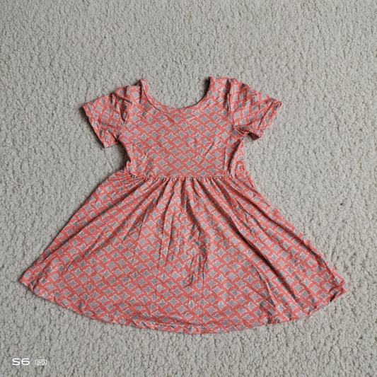 Baby girls pink plaid pearl dresses