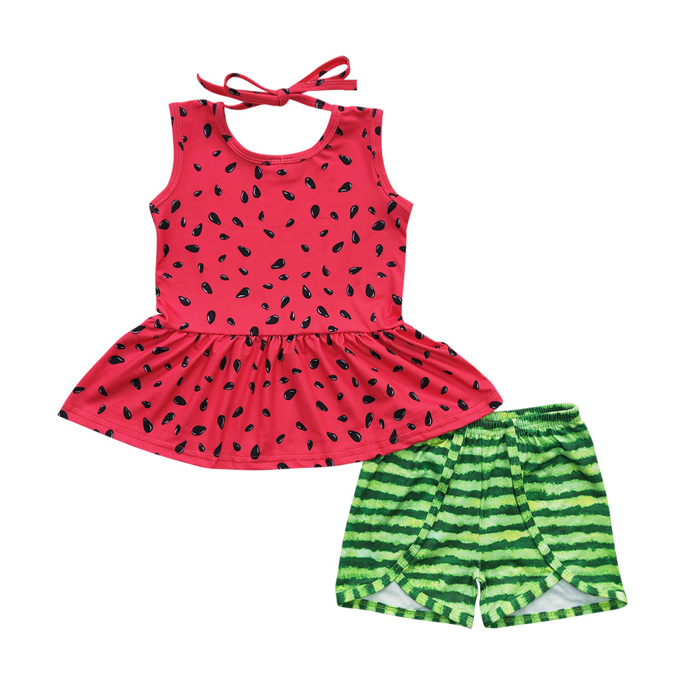 Baby Girls Watermelon Summer Shorts Clothes Sets