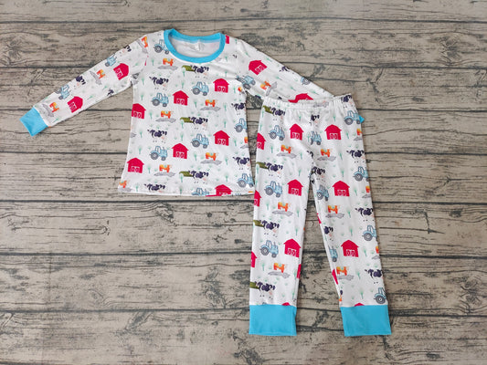 Baby Kids Boys Farm Pajamas Clothes Sets