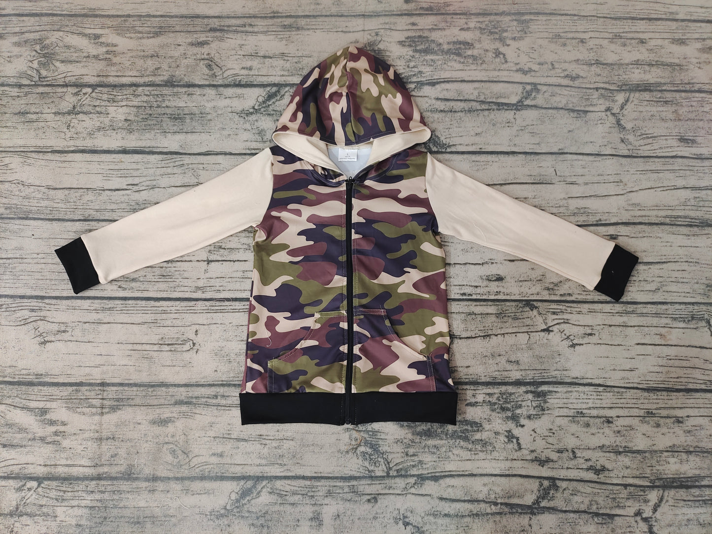 Baby Boys Camo Long Sleeve Hoodie Tops