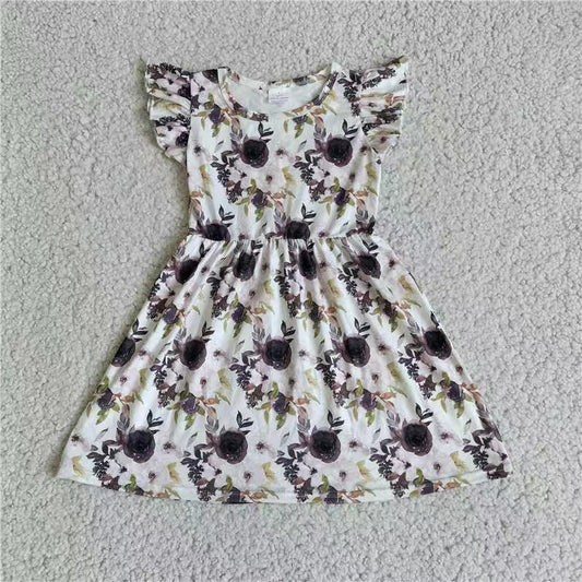 Baby girls duck purple pearl dresses