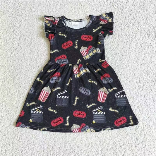 Baby girls cartoon movie pearl dresses