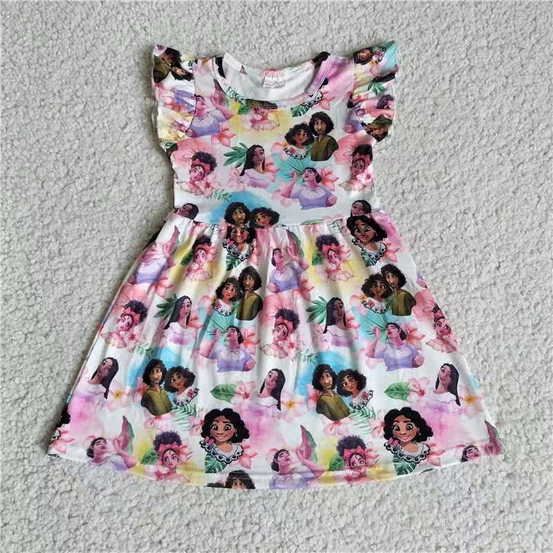 Baby girls magic cartoon pearl dresses