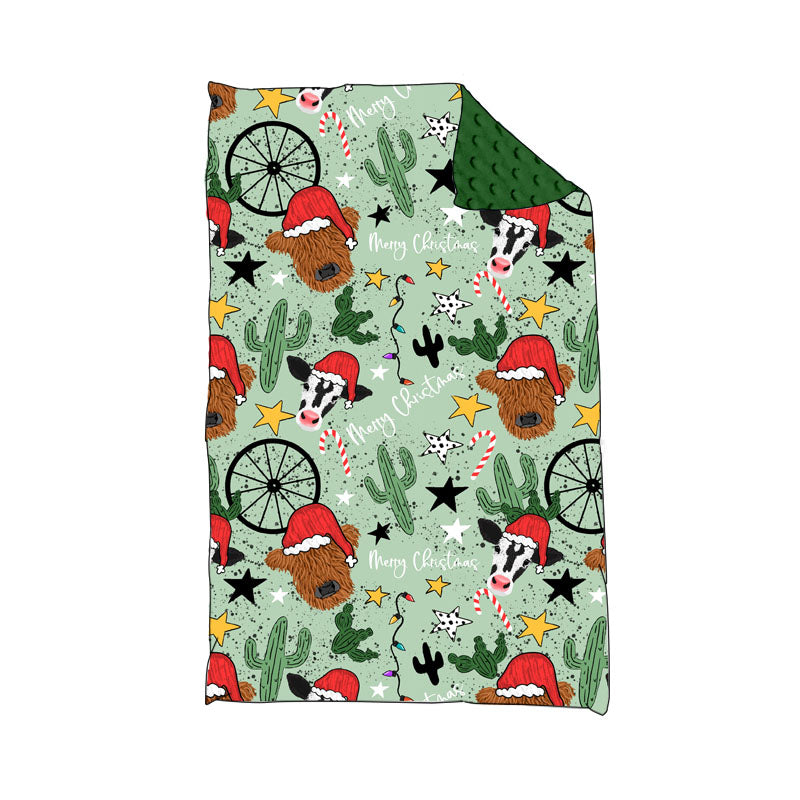 Baby Kids Cow Christmas blankets