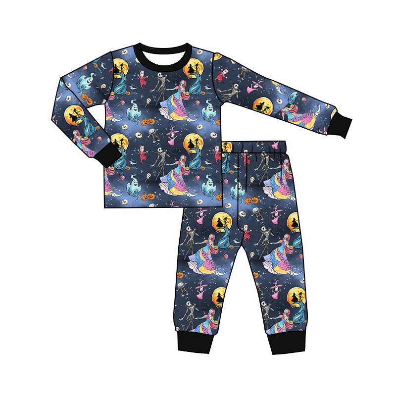 Baby kids halloween night long sleeve pajamas