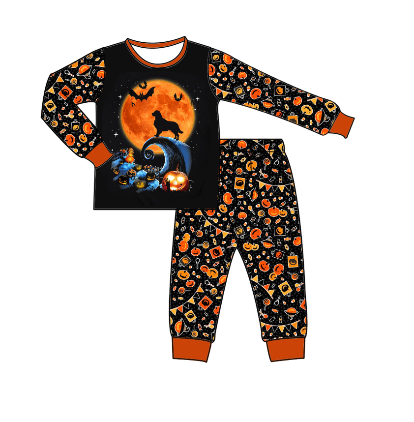 Halloween baby boys candy holiday pajamas sets