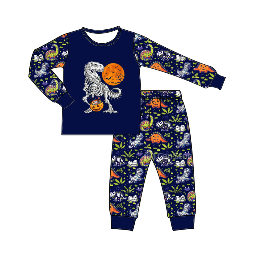 Halloween baby boys dinosaur holiday pajamas