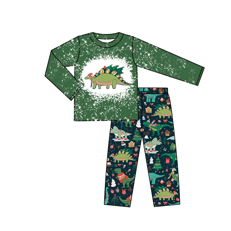 Baby boys dinosaur Christmas pants sets