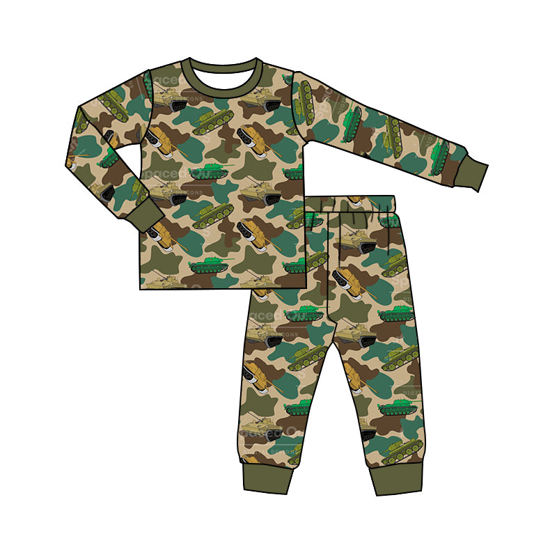 Baby Boys camo tank pajamas pants sets