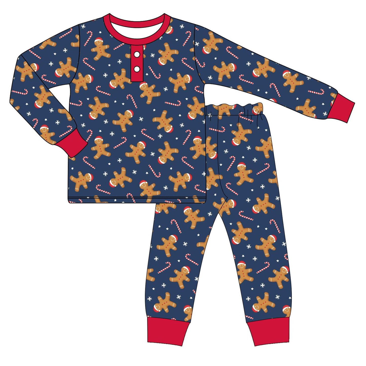 Baby Boys Christmas Gingerbread Pajamas pants sets