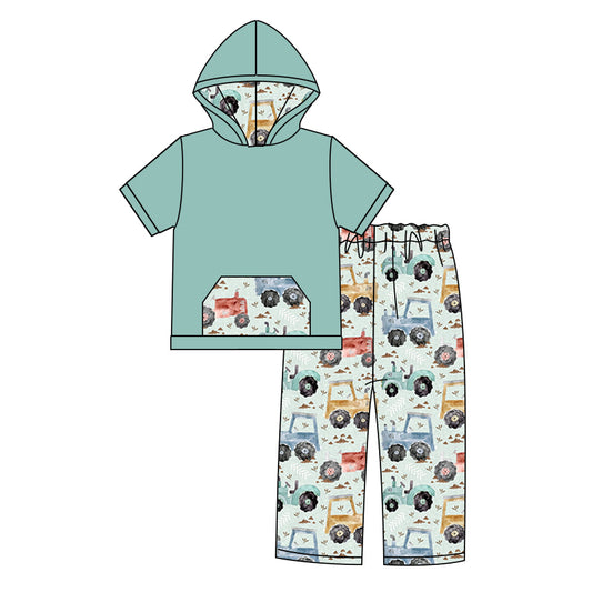baby Boys Hooded Tractor Pants sets preorder